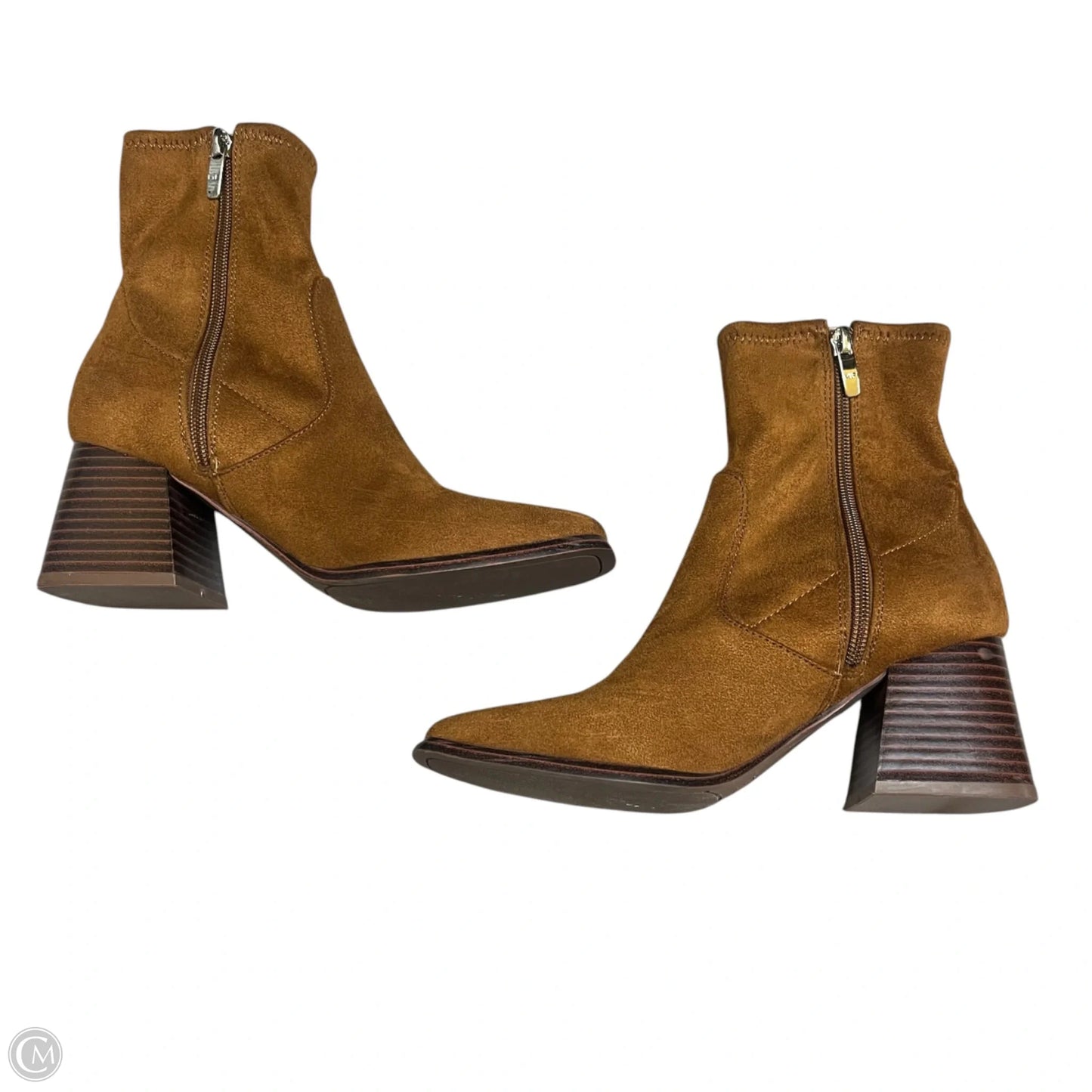 Boots Ankle Heels By Marc Fisher In Brown, Size: 6