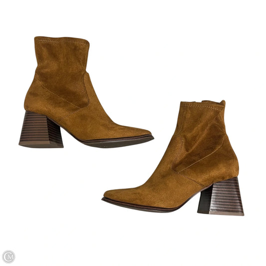 Boots Ankle Heels By Marc Fisher In Brown, Size: 6