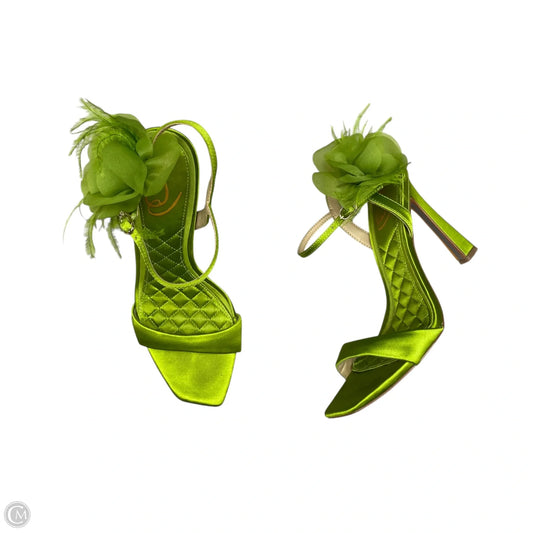 Sandals Heels Stiletto By Sam Edelman In Green, Size: 7.5