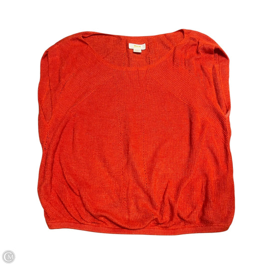 Top Short Sleeve By Maeve In Orange, Size: S