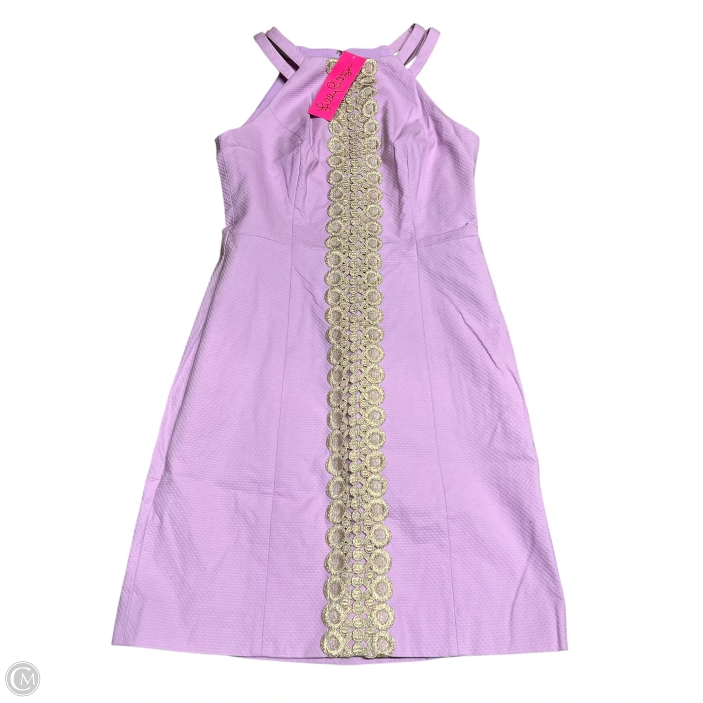 Dress Designer By Lilly Pulitzer In Gold & Purple, Size: 0