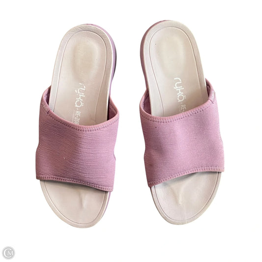 Sandals Flats By Ryka In Pink, Size: 9.5