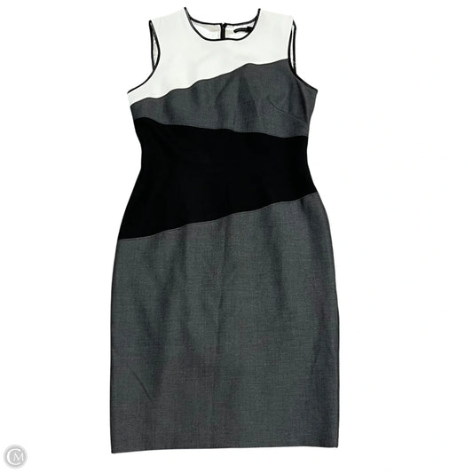 Dress Work By White House Black Market In Grey & White, Size: M