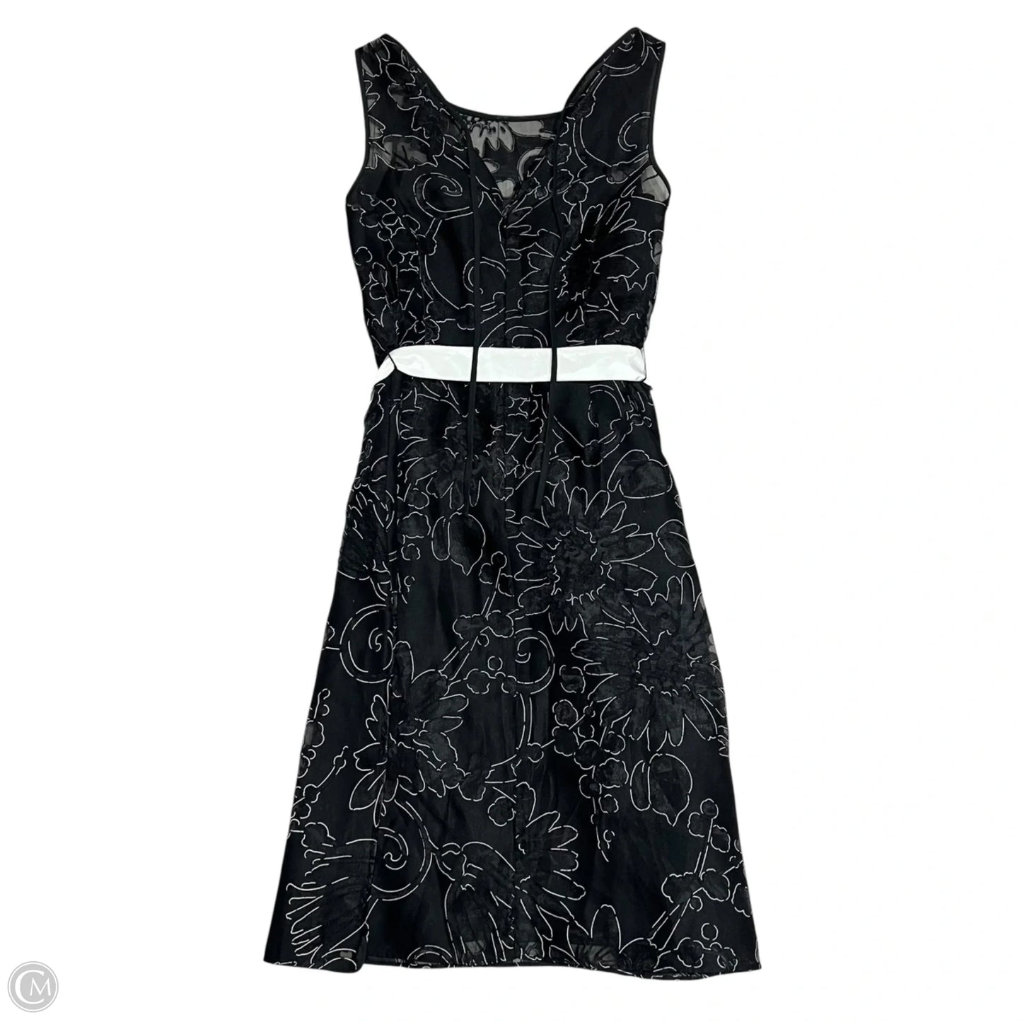 Dress Party Midi By White House Black Market In Black & White, Size: 2