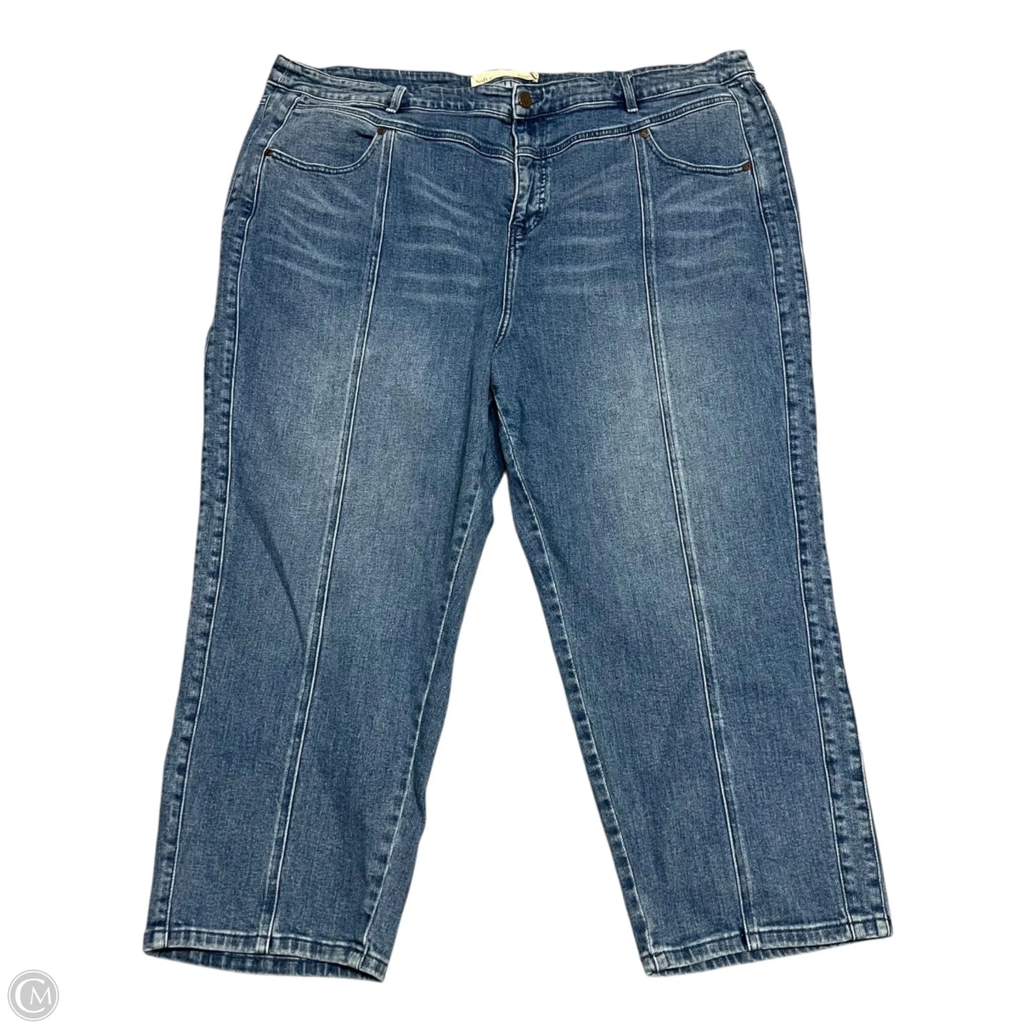Jeans Wide Leg By Soft Surroundings In Blue Denim, Size: 24