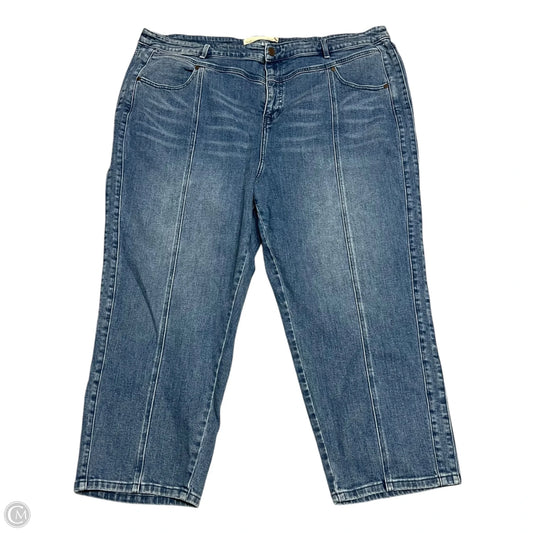 Jeans Wide Leg By Soft Surroundings In Blue Denim, Size: 24