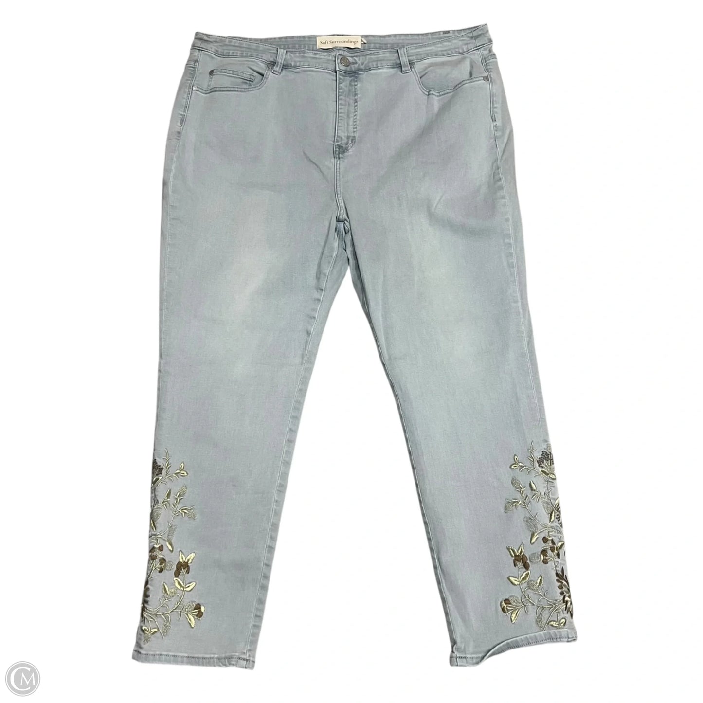 Jeans Boot Cut By Soft Surroundings In Blue Denim, Size: 22