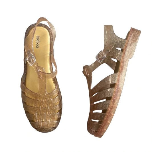 Sandals Flats By Melissa In Gold, Size: 9