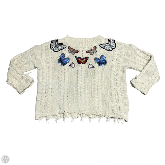 Sweater By Sunset & Spring In Cream, Size: L
