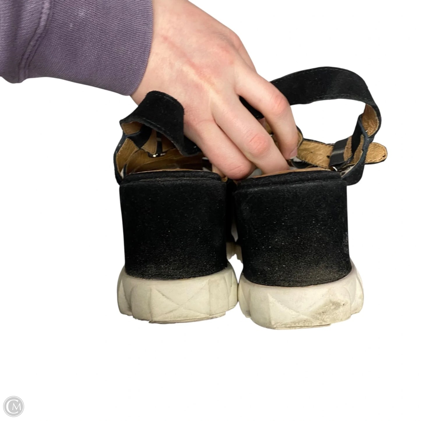 Sandals Heels Wedge By Jeffrey Campbell In Black, Size: 8.5