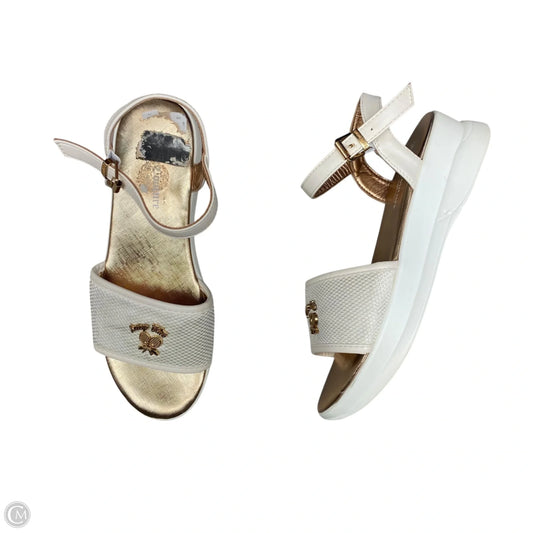 Sandals Heels Wedge By Juicy Couture In White, Size: 9.5