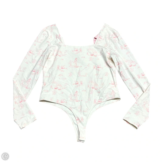 Bodysuit By Francesca’s In Pink & White, Size: Xl