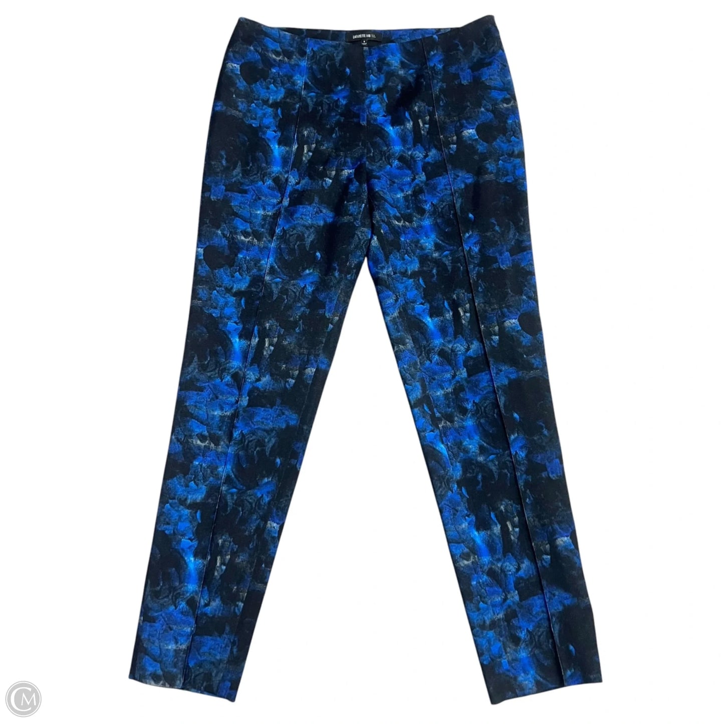 Pants Designer By Lafayette 148 In Black & Blue, Size: 6