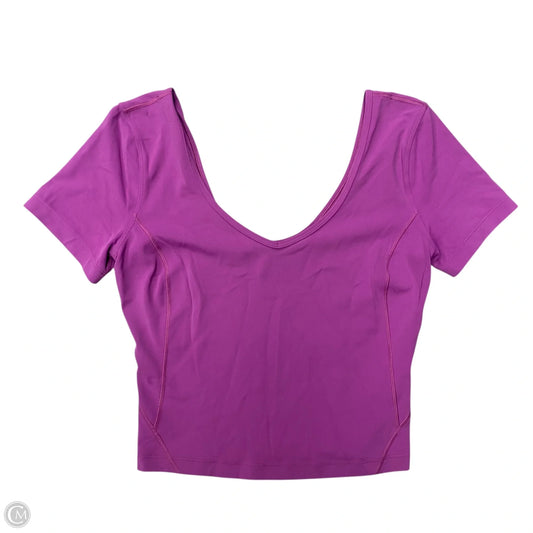 Athletic Top Short Sleeve By Lululemon In Purple, Size: S