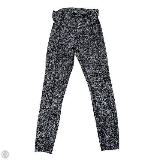 Athletic Leggings By Lululemon In Black & White, Size: 4