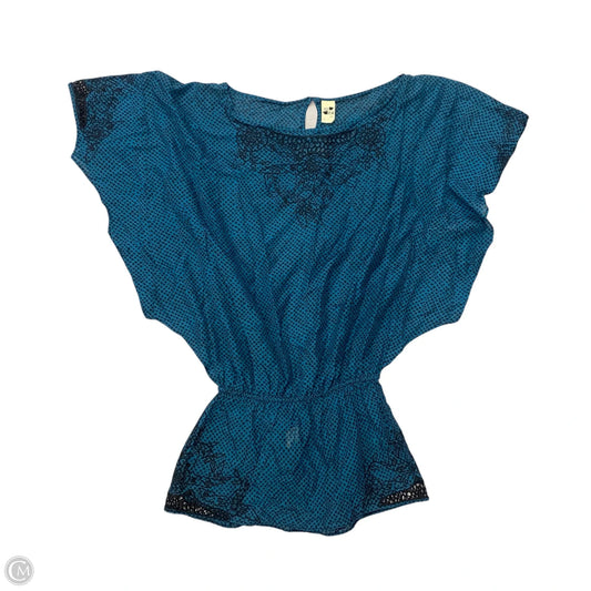 Top Short Sleeve By Free People In Black & Green, Size: S