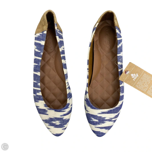 Shoes Flats By Reef In Blue & White, Size: 8.5