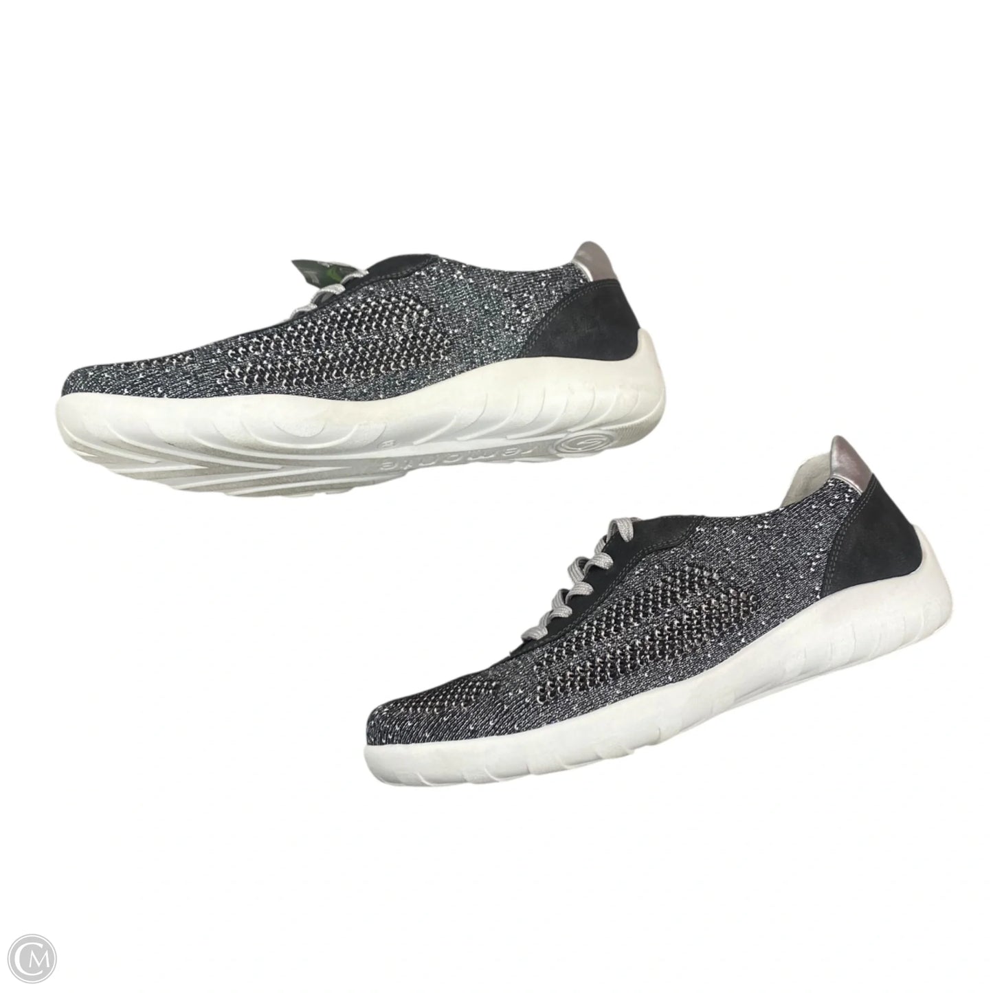 Shoes Athletic By Remonte In Black & Silver, Size: 7