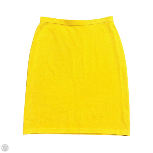 Skirt Midi By St John Knits In Yellow, Size: 16