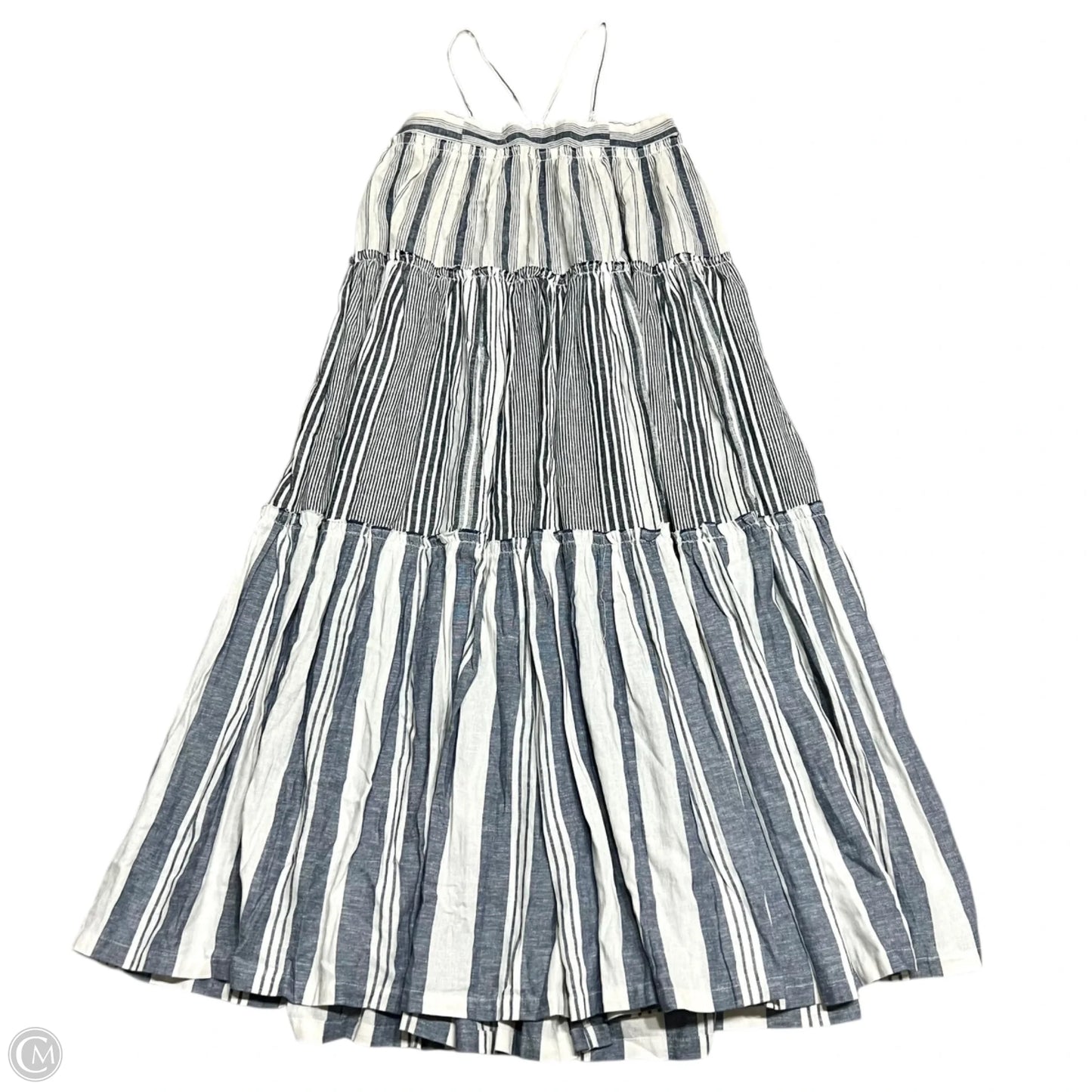Dress Casual Midi By J. Crew In Blue & Cream, Size: M