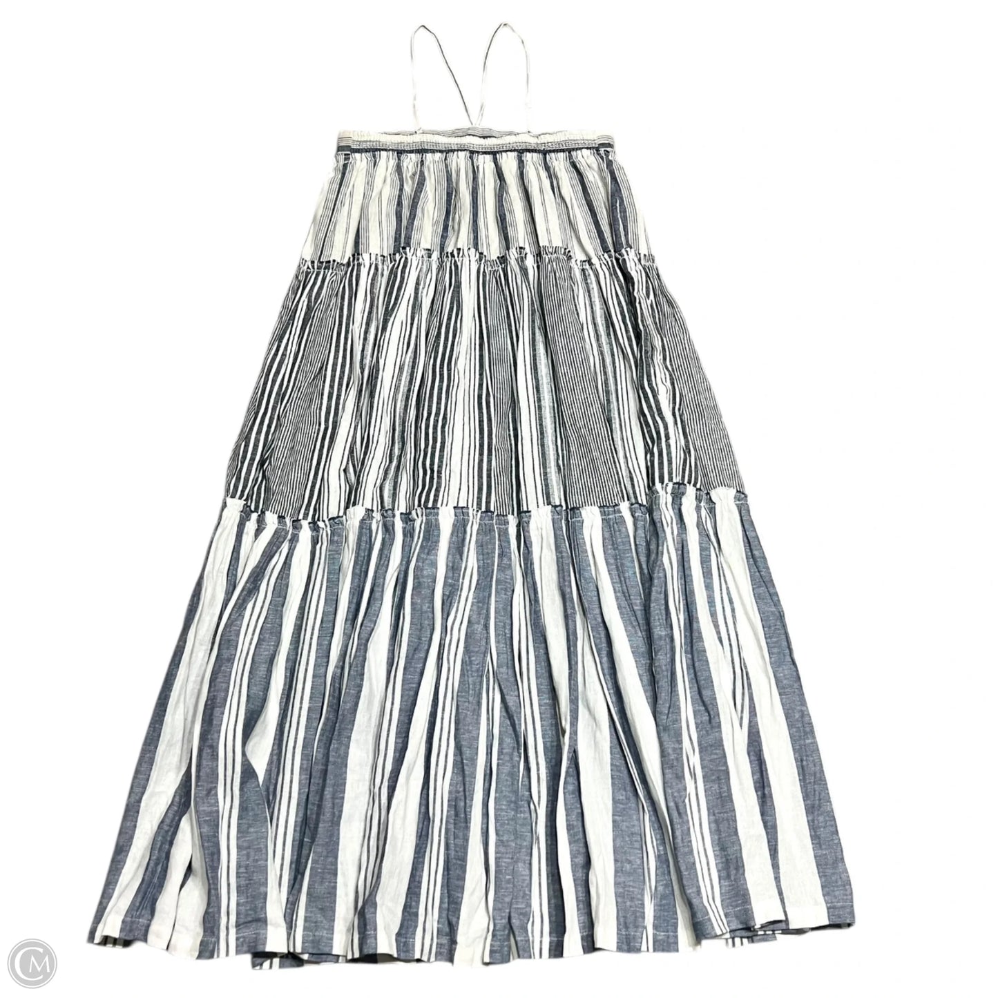 Dress Casual Midi By J. Crew In Blue & Cream, Size: M