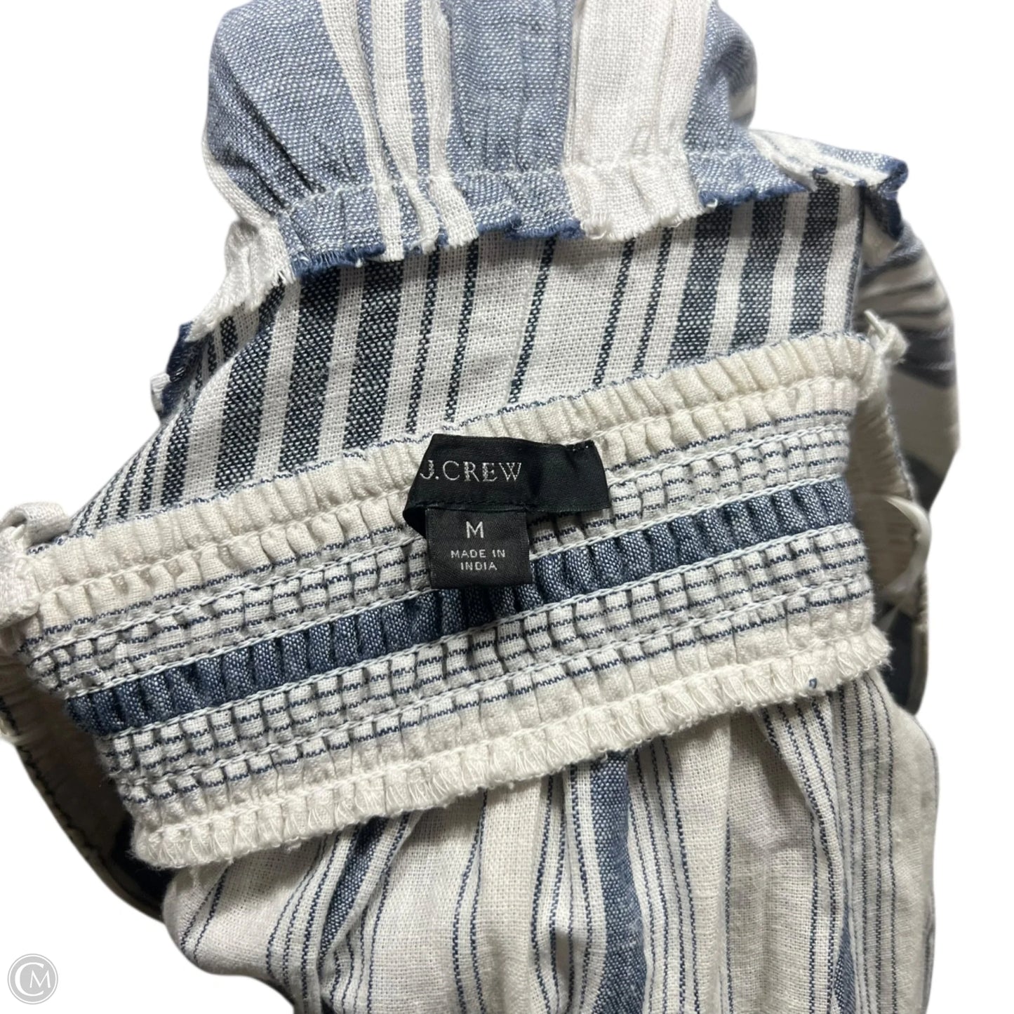 Dress Casual Midi By J. Crew In Blue & Cream, Size: M