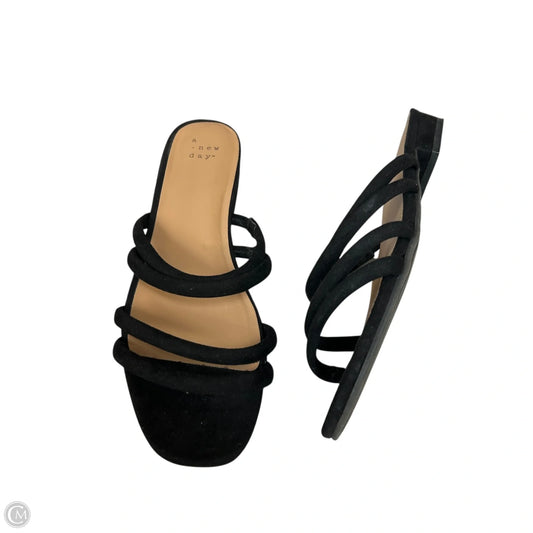 Sandals Flats By A New Day In Black, Size: 8