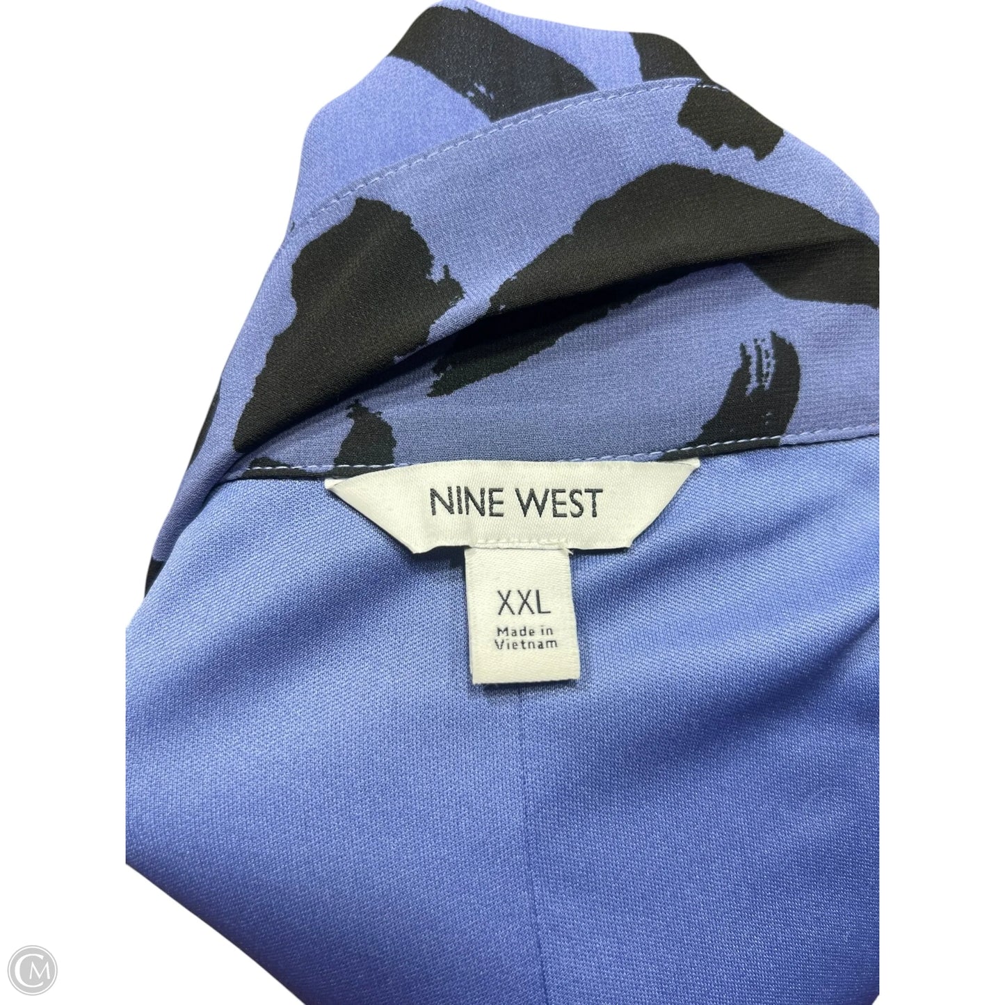 Dress Casual Short By Nine West In Black & Blue, Size: Xxl