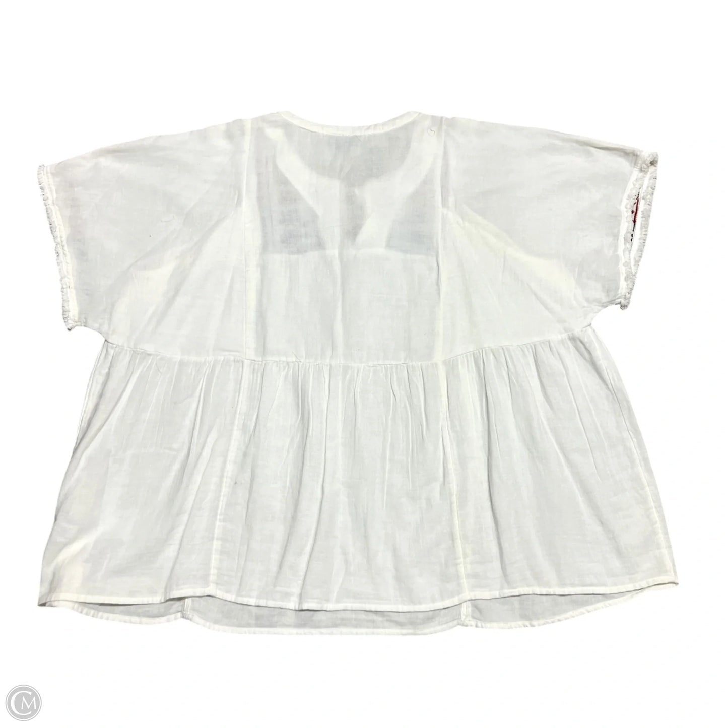 Top Long Sleeve By Lane Bryant In Blue Red & White, Size: 3x