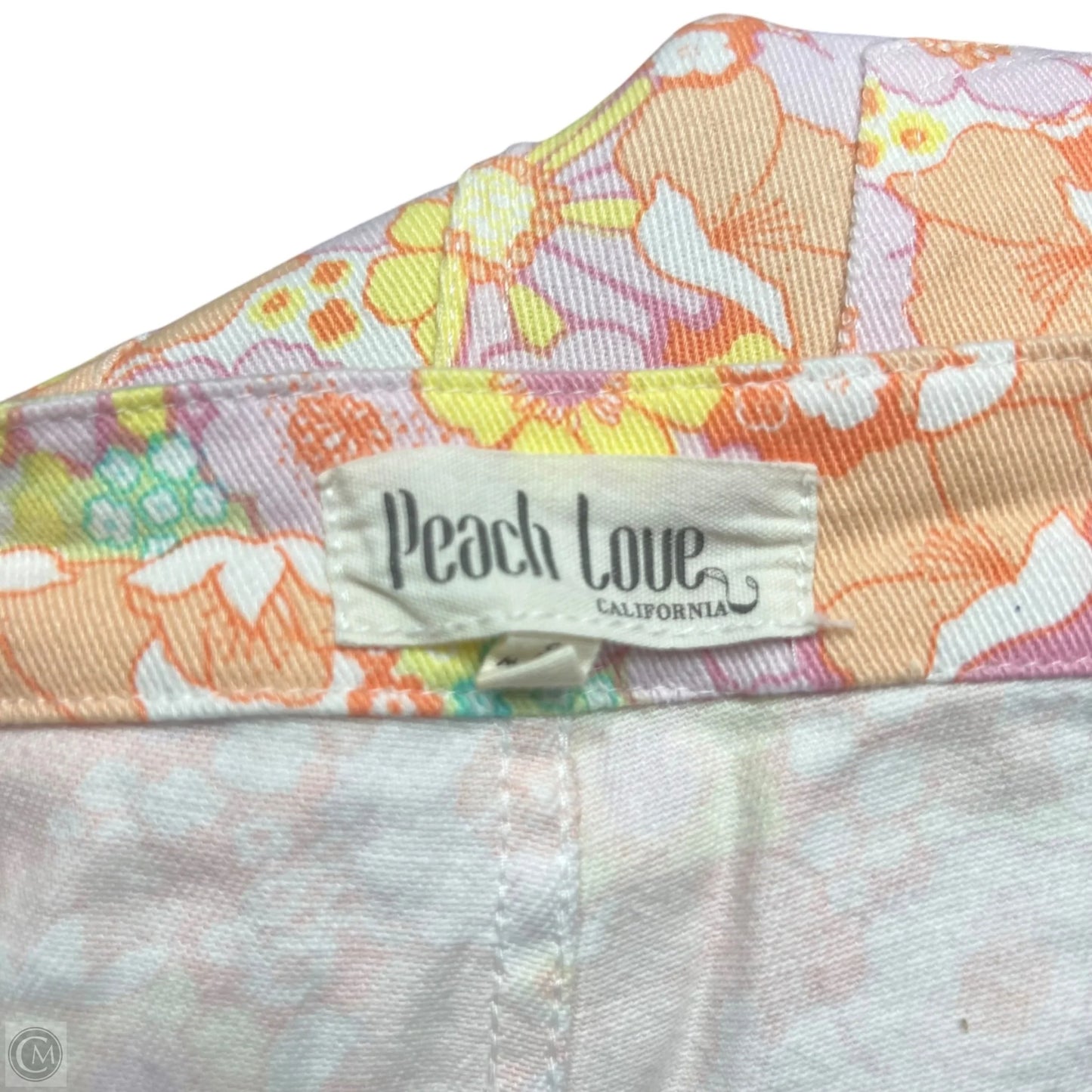 Jeans Flared By Peach Love Cream California In Floral Print, Size: S