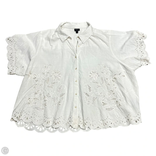 Top Short Sleeve By Torrid In Cream, Size: 4x