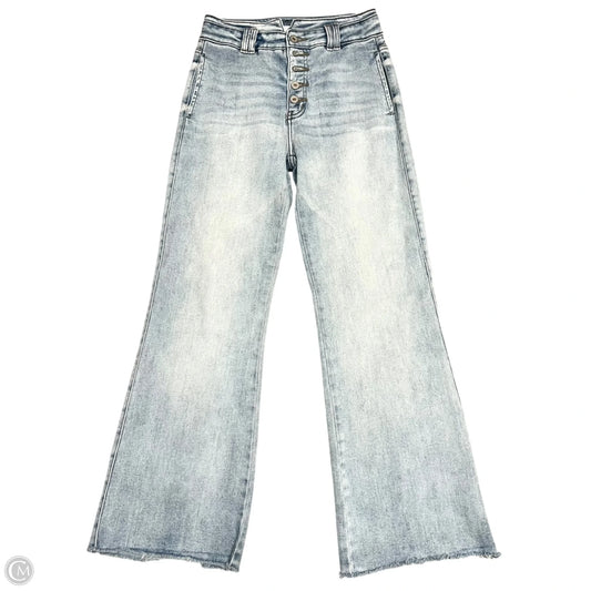 Jeans Wide Leg By Kancan In Blue Denim, Size: 4