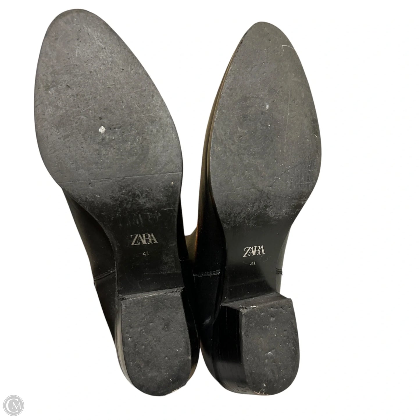 Boots Ankle Heels By Zara In Black, Size: 10.5