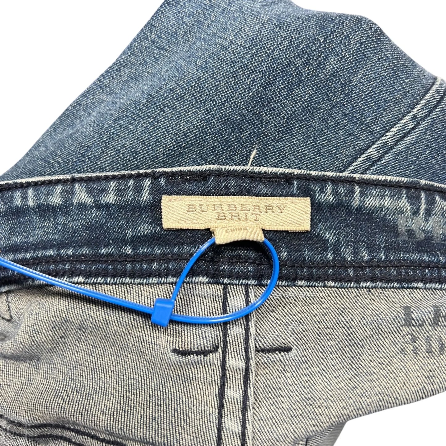 Jeans Luxury Designer By Burberry In Blue Denim, Size: 12