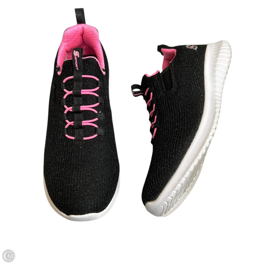 Shoes Athletic By Skechers In Black & Pink, Size: 5