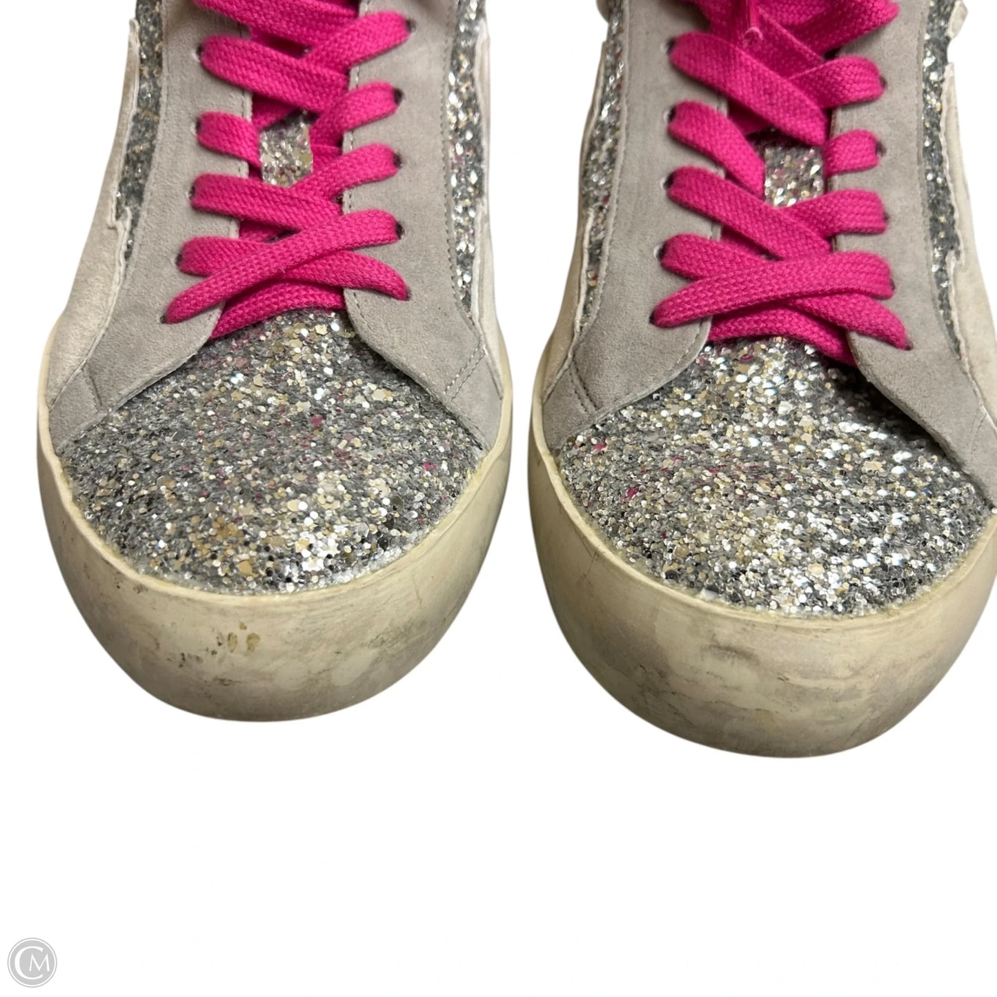 Shoes Sneakers By Bibi In Silver & White, Size: 8.5
