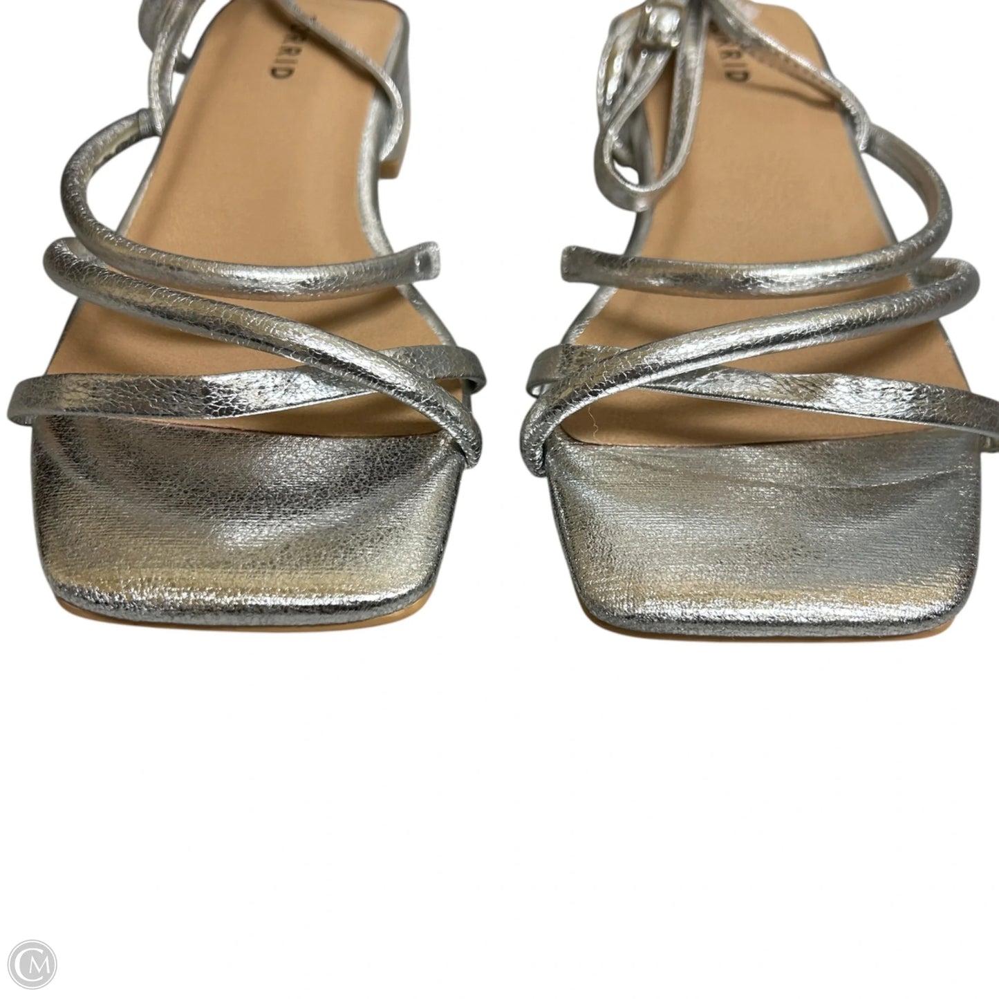 Sandals Heels Block By Torrid In Silver, Size: 9