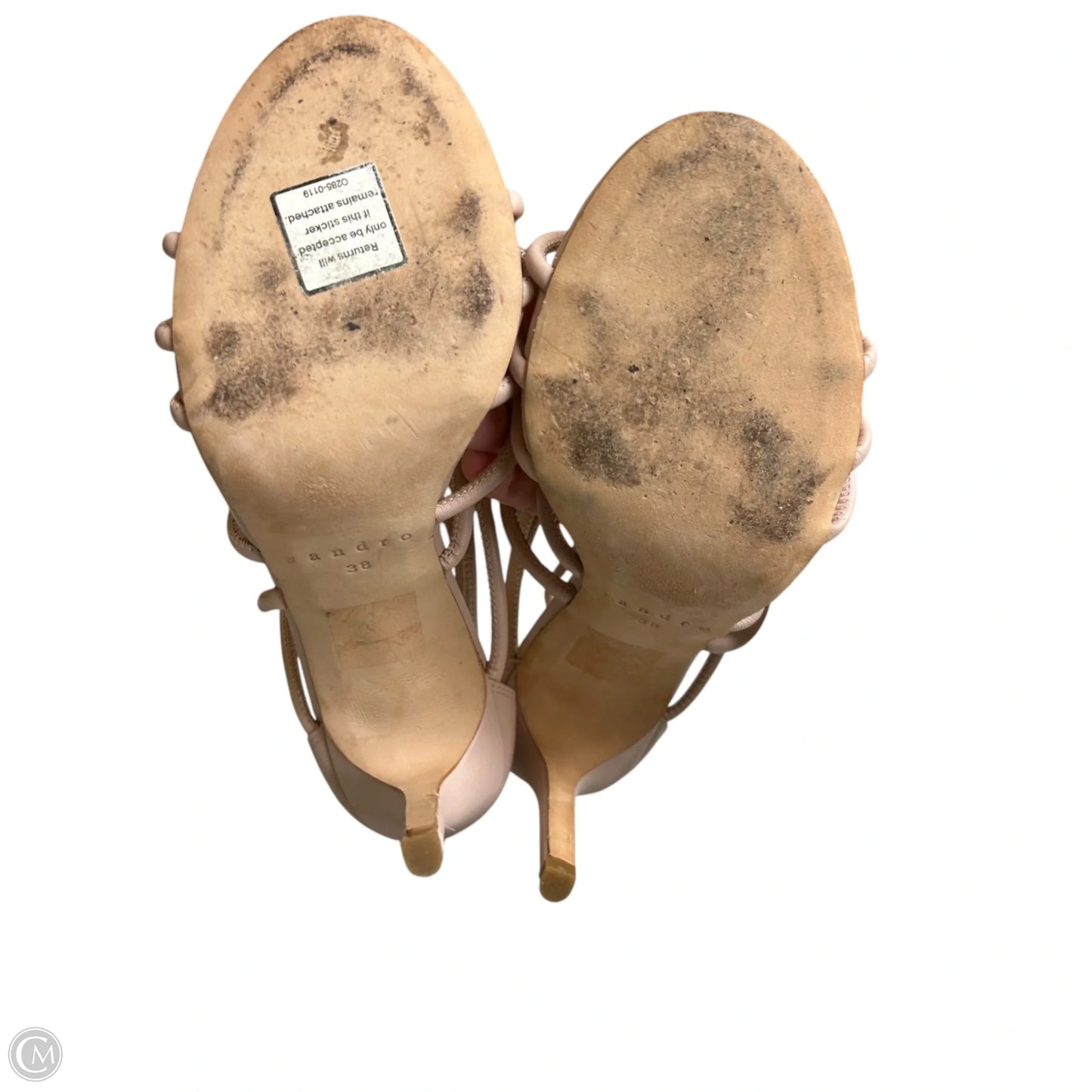 Sandals Designer By Sandro In Pink, Size: 7.5