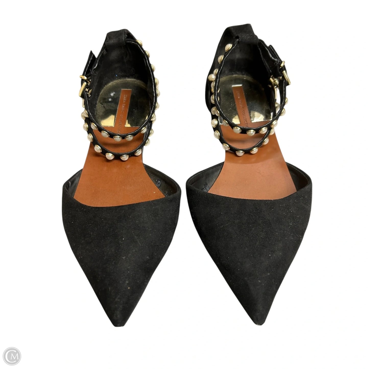 Shoes Flats By Zara Basic In Black & White, Size: 7.5