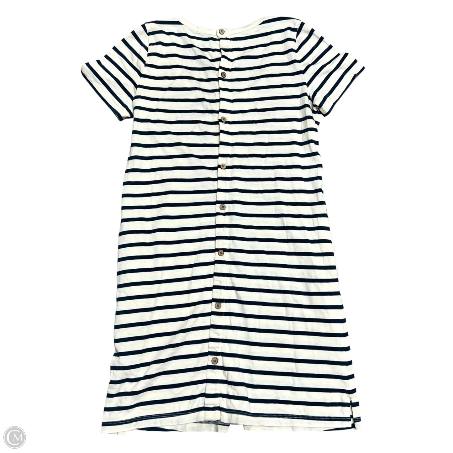 Top Short Sleeve By Faherty In Blue & Cream, Size: M