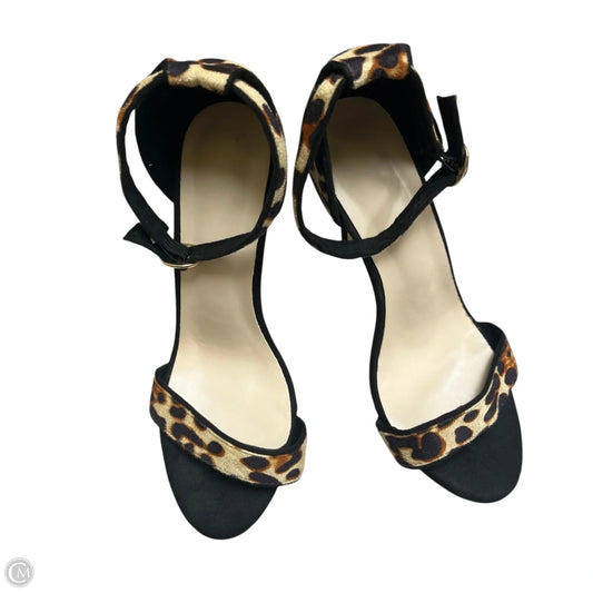 Sandals Heels Stiletto In Animal Print, Size: 9.5