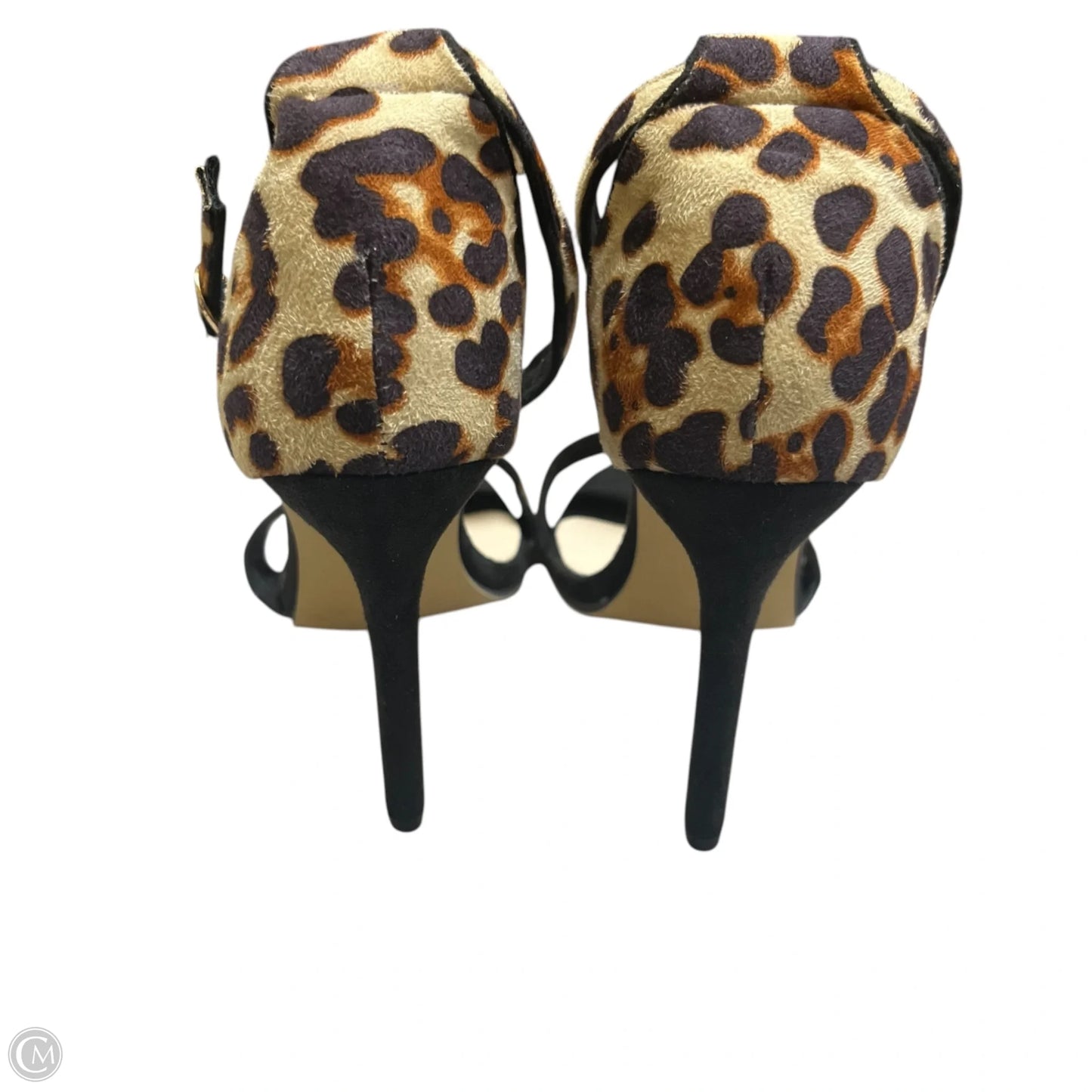 Sandals Heels Stiletto In Animal Print, Size: 9.5