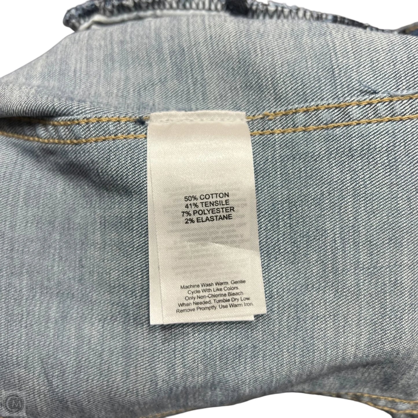 Jacket Denim By Dkny In Blue Denim, Size: S