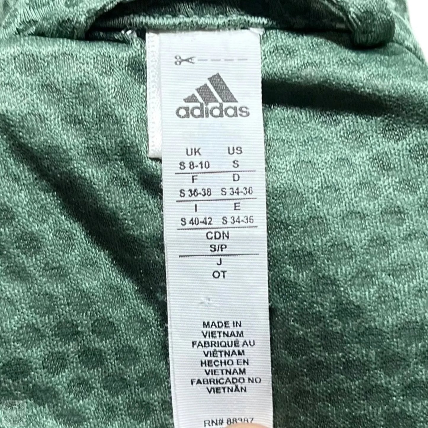 Athletic Jacket By Adidas In Green, Size: S