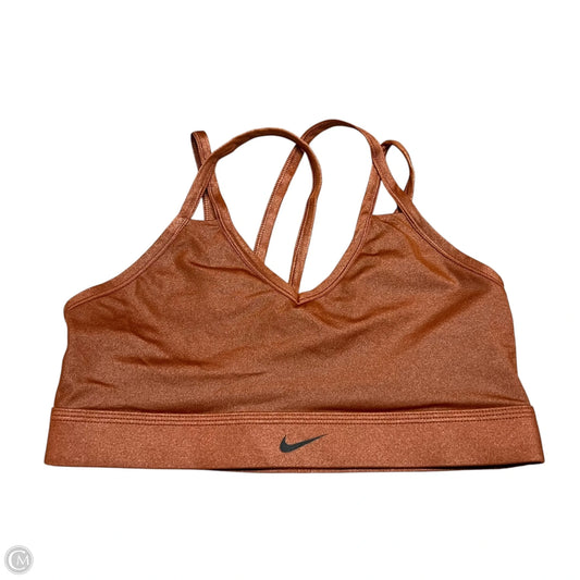 Athletic Bra By Nike Apparel In Orange, Size: L