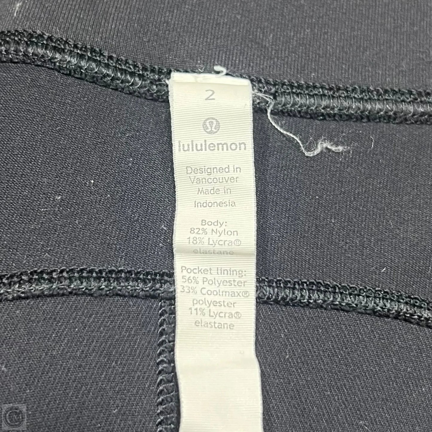Athletic Leggings By Lululemon In Black, Size: 2