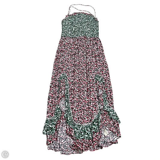 Dress Casual Maxi By Free People In Green & Pink, Size: Xs