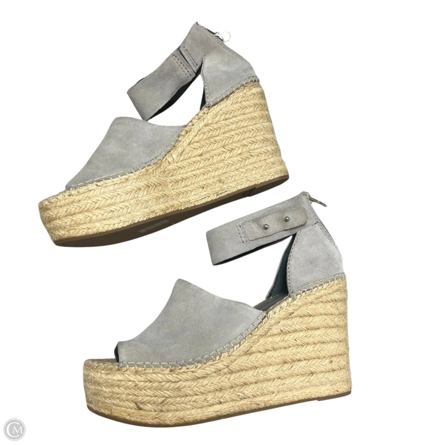 Sandals Heels Wedge By Dolce Vita In Grey, Size: 9.5