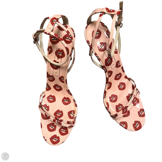 Sandals Heels Stiletto By Zara In Pink, Size: 10.5