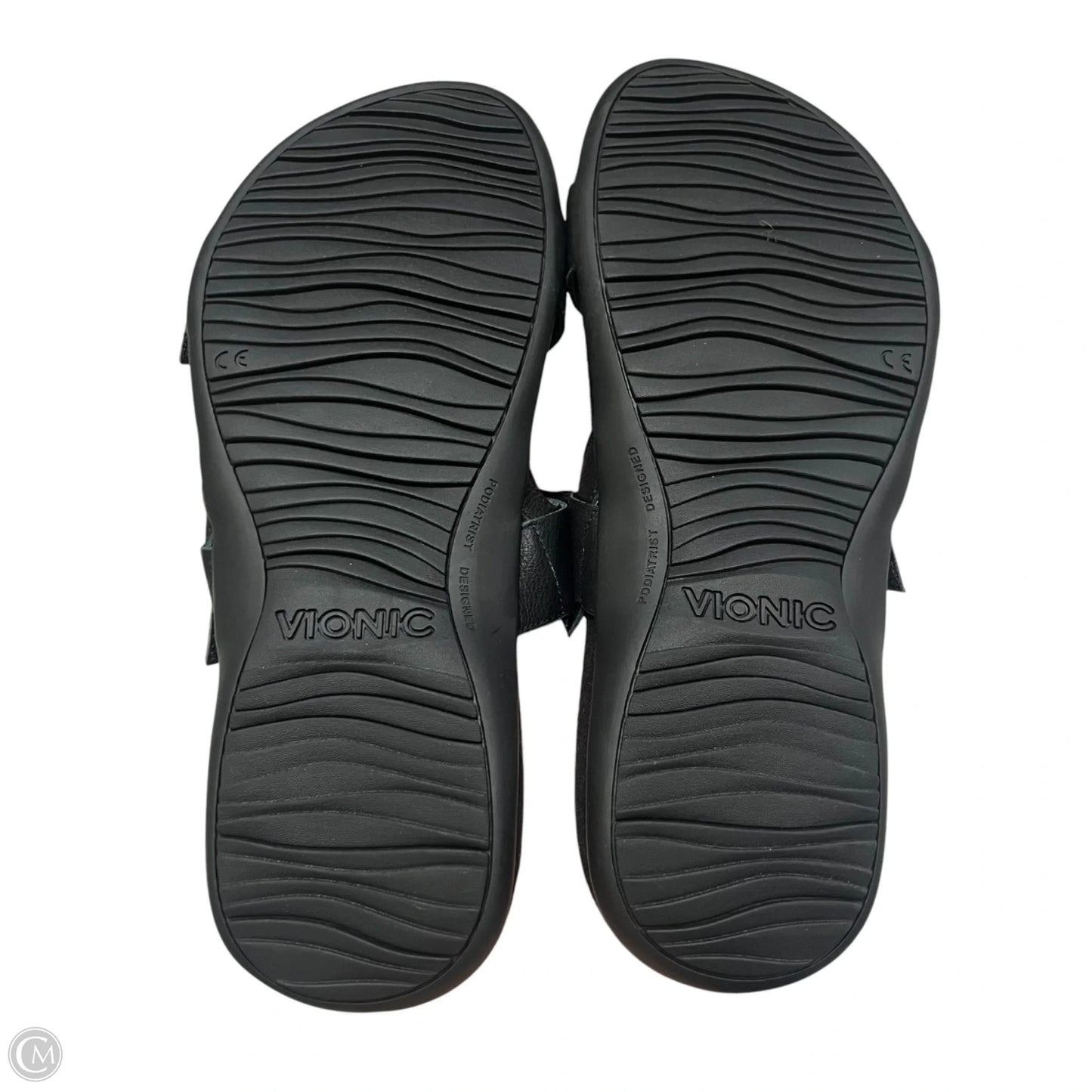 Sandals Flats By Vionic In Black, Size: 10